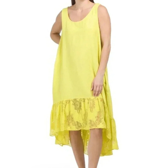 CRISTINA VERGANI Dresses & Skirts - Crochet Midi Dress (Color: Citrine)